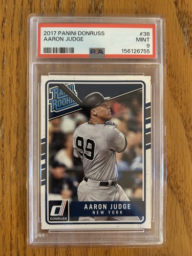 2017 PANINI DONRUSS AARON JUDGE ROOKIE #38 PSA 9 MINT! 