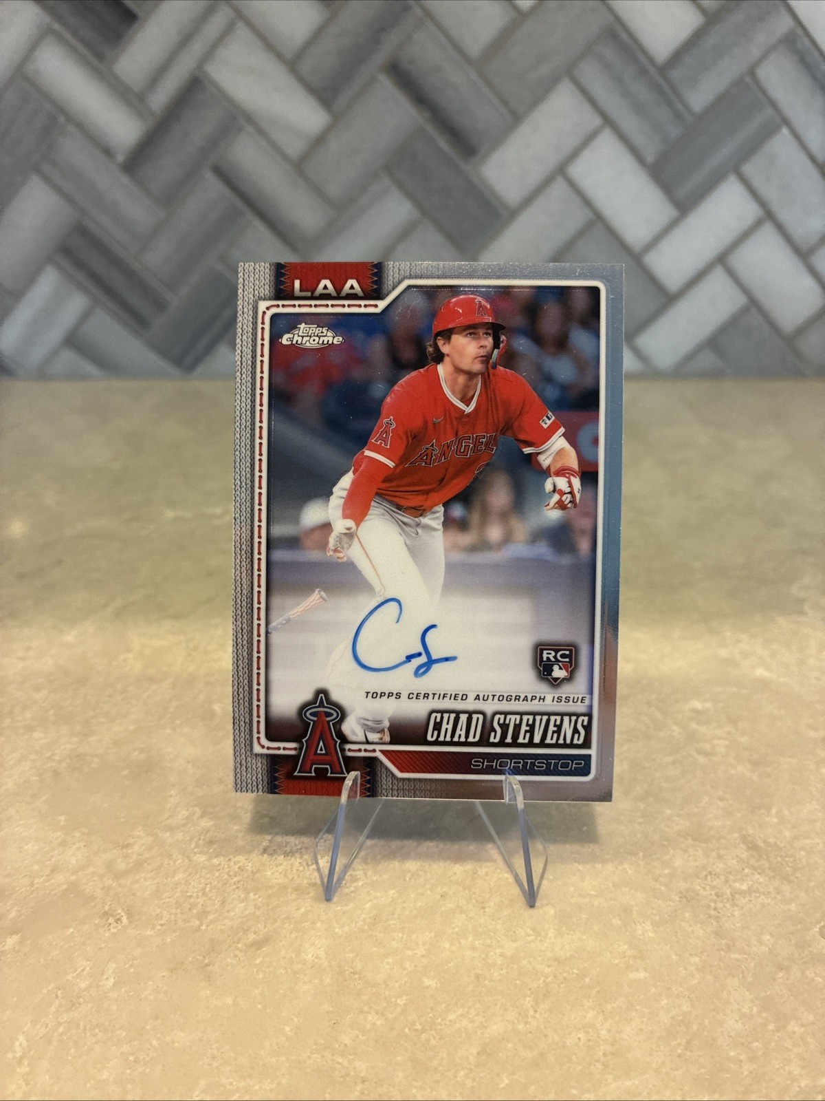 2026 TOPPS CHROME CHAD STEVENS RC AUTO #RA-CST LOS ANGELES ANGELS