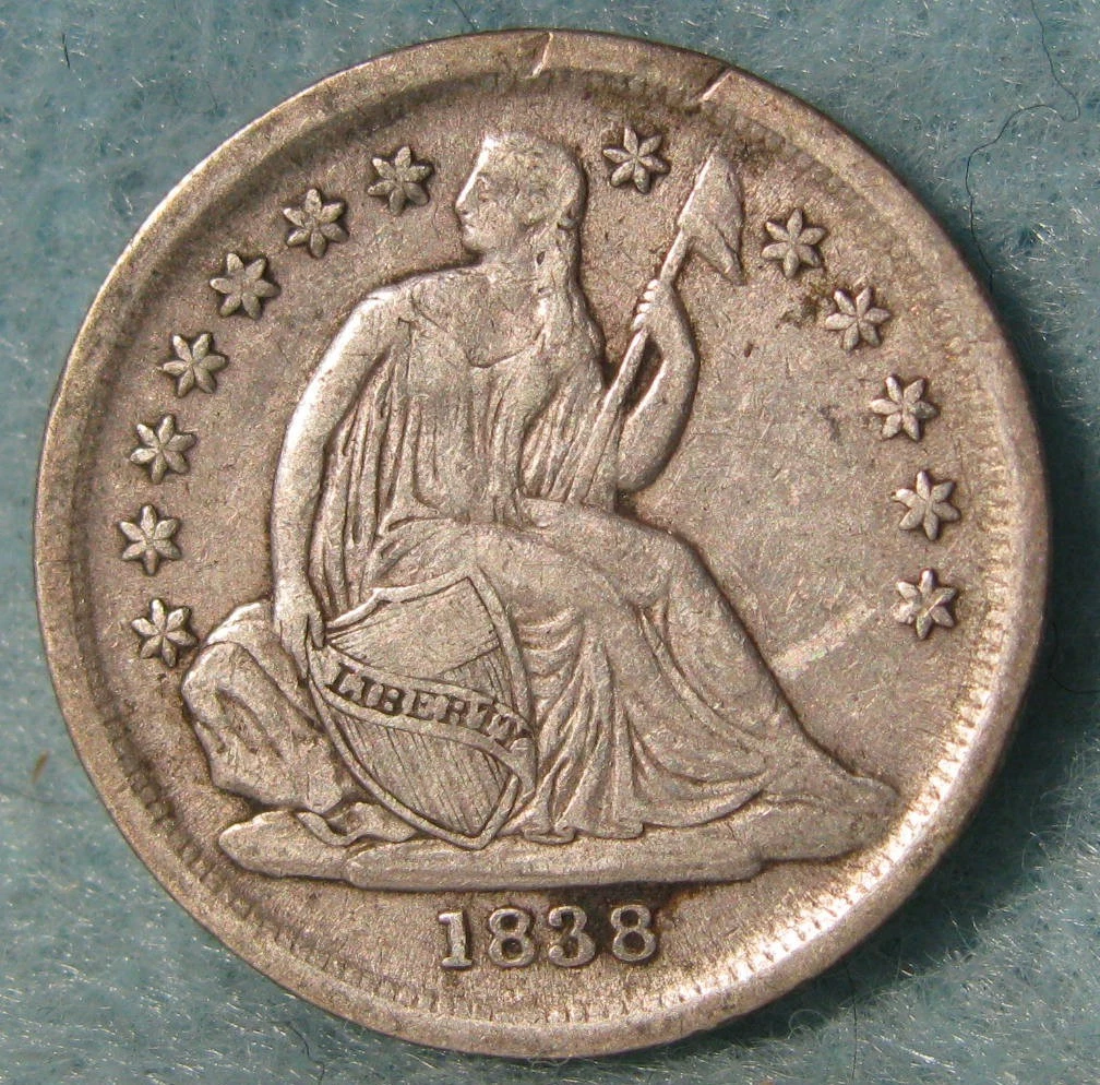 1838 Year Seated Liberty Dimes (1837-1891) for sale | eBay