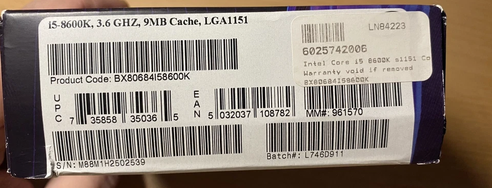 Intel Core i5-8600k 3.60GHz Hexa-Core LGA 1151 unlocked 6 core Processor - Image 3 of 4