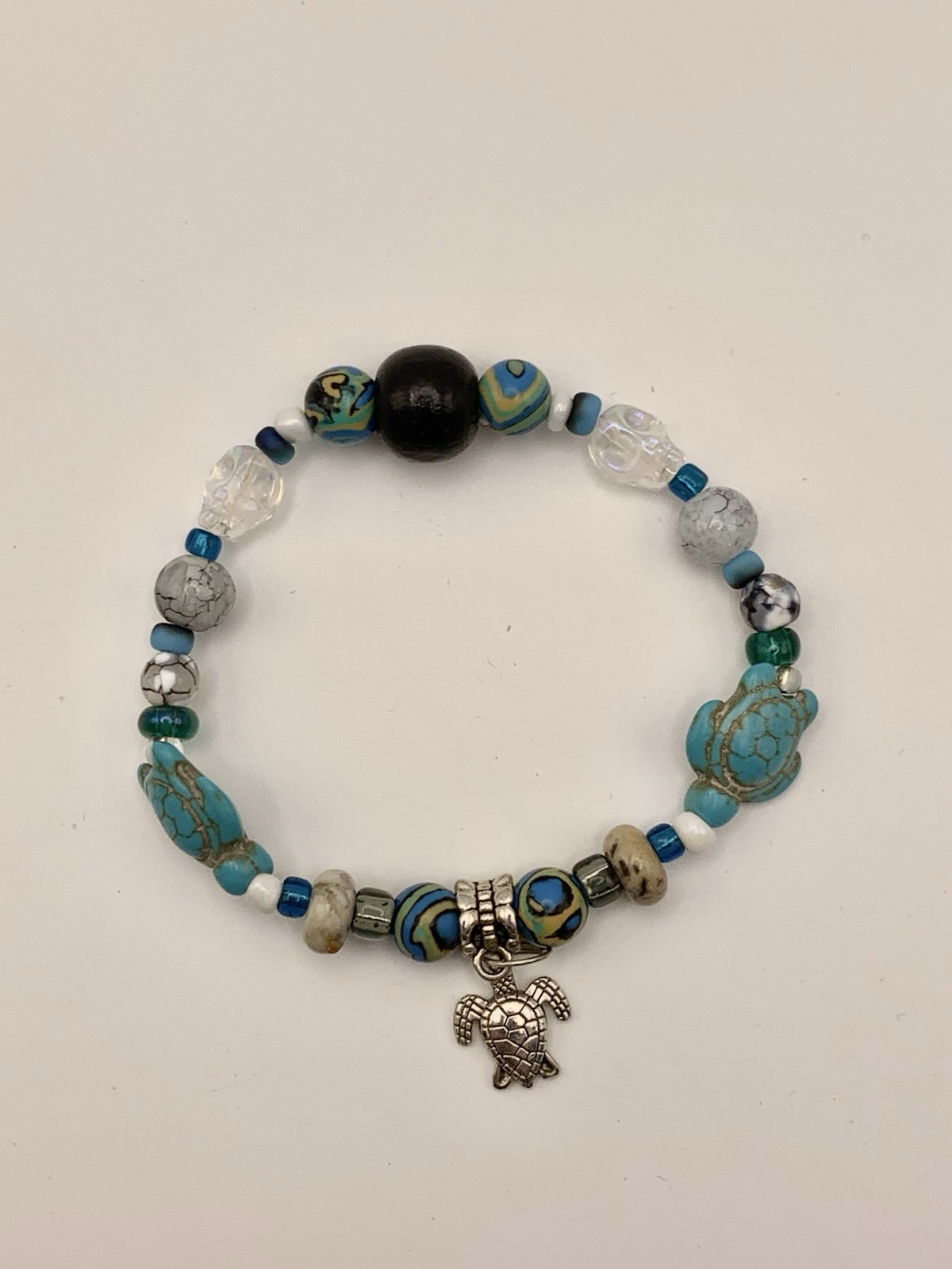 Handcrafted Beaded Adjustable Turtle Charm Bracel… - image 12