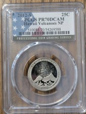 2012-S Volcanoes Quarter PR 70 DCAM PCGS Top Grade Proof NP Hawaii Free Shipping