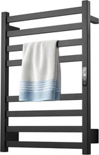 Hewafaep Towel Warmer Matte Black Electric Towel Dryer Rack with Temp Control