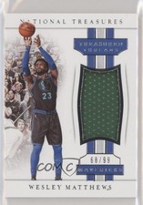 2018-19 Panini National Treasures Treasured Threads 68/99 Wesley Matthews 5x8