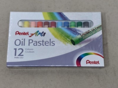 8 Packungen Pentel 12 Ölpastelle Reichhaltig Hell Glatt Mischung Lebendige Farben Neu
