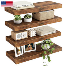 Fixwal Wood Floating Shelves Wall Shelves Set Of 4 Shelves For Wall Decor