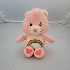 Care Bears CHEER BEAR Pink 8" Plush Stuffed Animal Rainbow 2002
