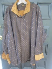 STEVEN LAND MENS COTTON SHIRT FRENCH CUFFS SIZE 20 34/35