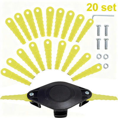 Weed Eater Bladed Head Trimmer Head for Ryobi 18V Weed Wacker Attachments 20PACK