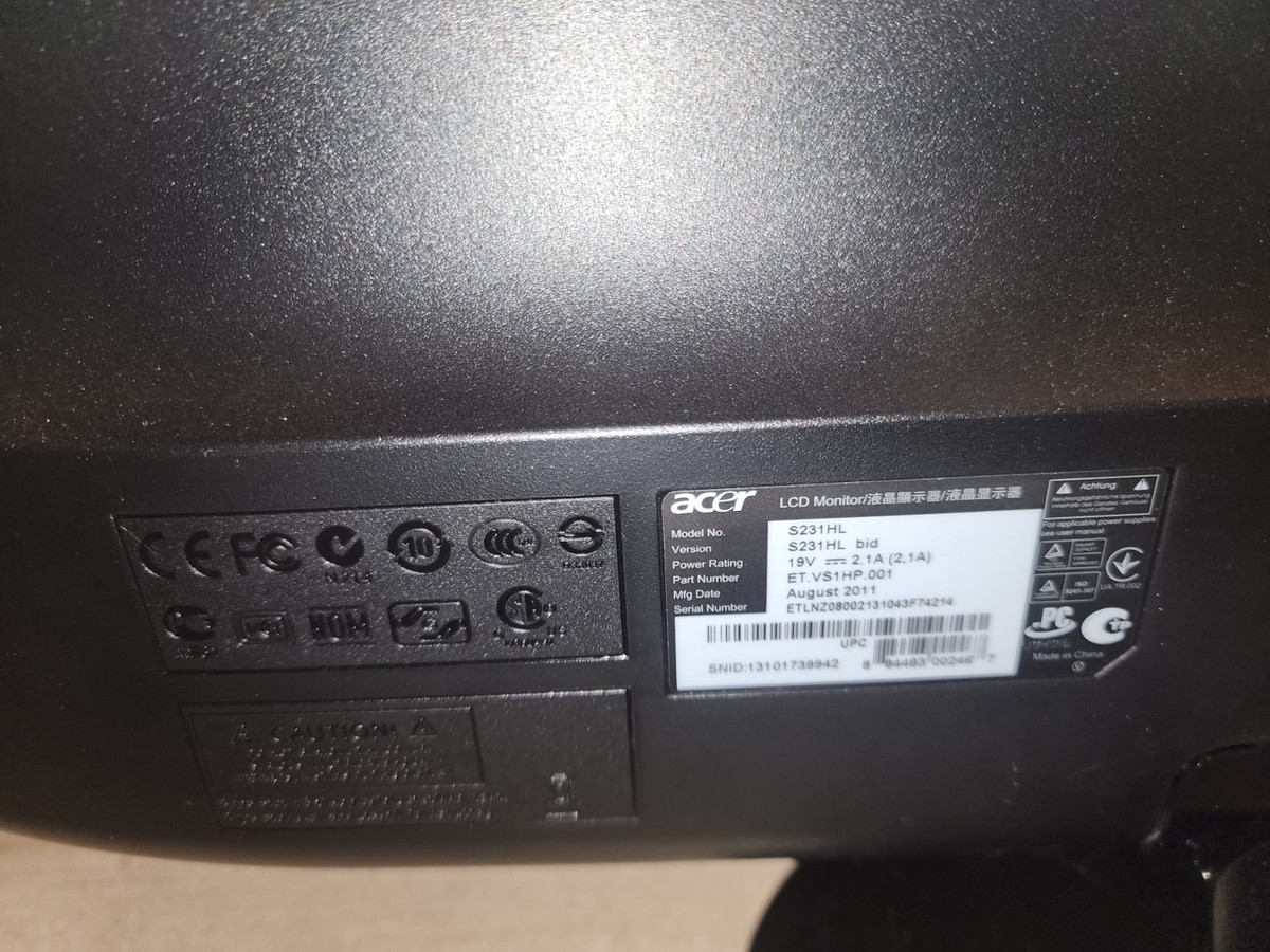 Acer S231HL 23