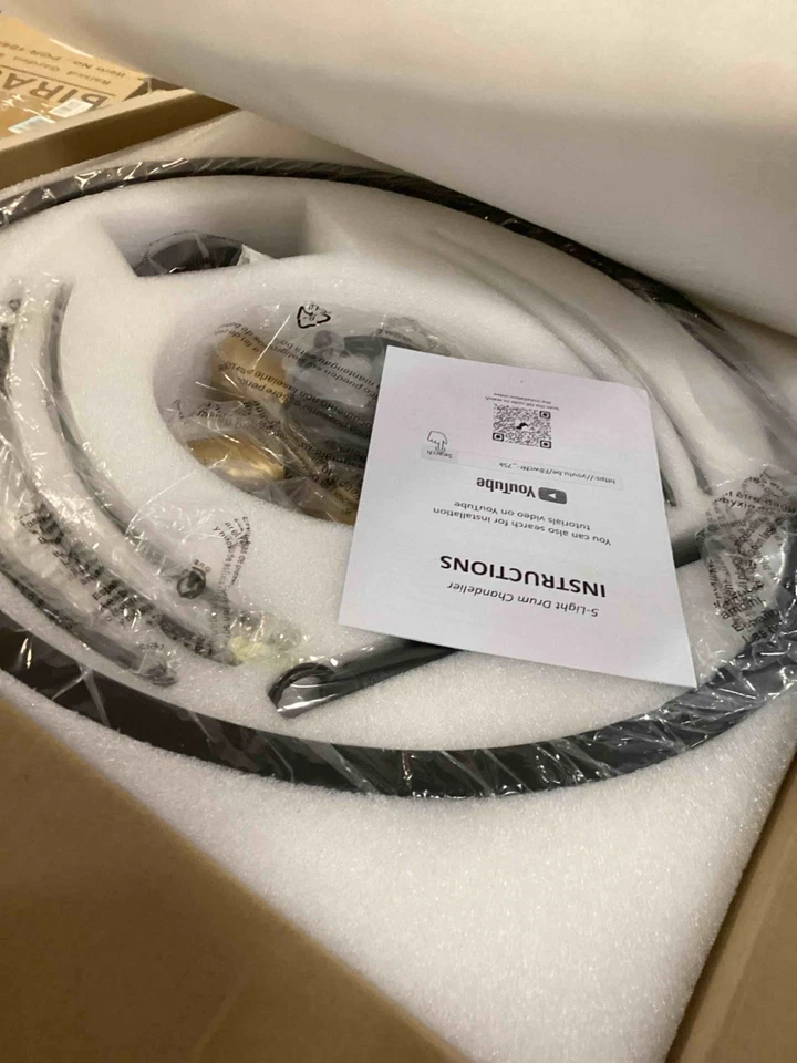 Livex Lighting Fabric Shade 50875-07 Meridian 5 Light Bronze Pendant (MSRP $349) - Image 2 of 4