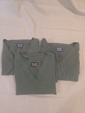 Vintage Cherokee Lot Of 3 Scrubs W/ Pockets. XL Tops Short Sleeve Olive Green.