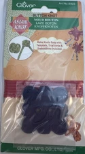Clover Asian Button Knot Template, Cord & Instructions #8503 Great For Buttons