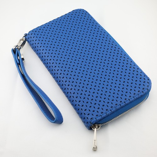 thirty One All about the Benjamins Jewell Wallet Cobalt Blue with Strap Wristlet