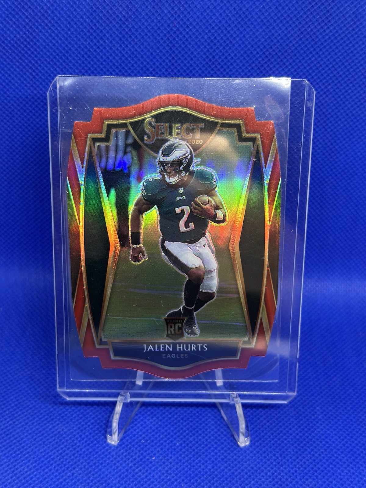 2020 Panini Select - Premier Level Jalen Hurts #150 Red Prizm Die-Cut (RC)