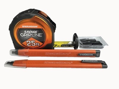 Swanson Tool Co SVGL25M1/CP216 Value Pack featuring a 25 Foot Gripline Tape M...