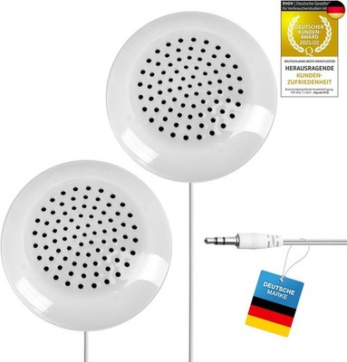 GOODS+GADGETS Duo Kopfkissen Lautsprecher Kopfhörer Kissen Boxen 5cm im