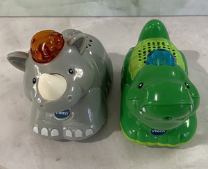 VTech Go Go Smart Animals Friends Zoo Alligator Rhino Lights Sounds Fun Toy Set