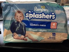 New Pampers Splashers Disposable Swim Diapers - Pack of 11, Sz 4, 20-33 lbs