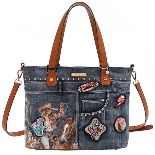 BOLSO SHOPPER NICOLE LEE SOFIA MONTANA DENIM - Imagen 2 de 11