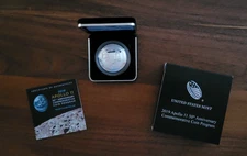 2019-P Apollo 11  Proof  Silver Dollar US Mint Commemorative $1 OGP Box & COA