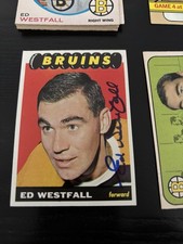 Boston Bruins Ed Westfall signed Topps 1965-66 Card