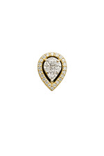 18kt gold earrings stud with natural diamonds
