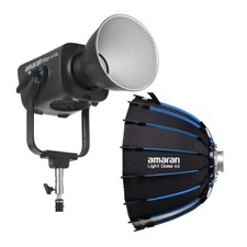 Amaran Ray 660W Full Color COB Video Light US with Light Dome 60 Bowens Softbox