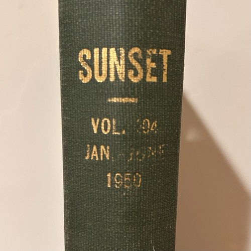 Vintage SUNSET Magazin Band 104 Januar - Juni 1950 gebunden Reise Gartenarbeit