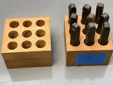 Vintage 1/4" Steel Figures Machinist Metal Stamp Punch Set