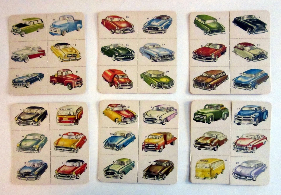 Vintage 1958 Gabrial release, LET'S GO DRIVING LOTTO, Complete, DeSoto, Hudson - Image 3 of 4