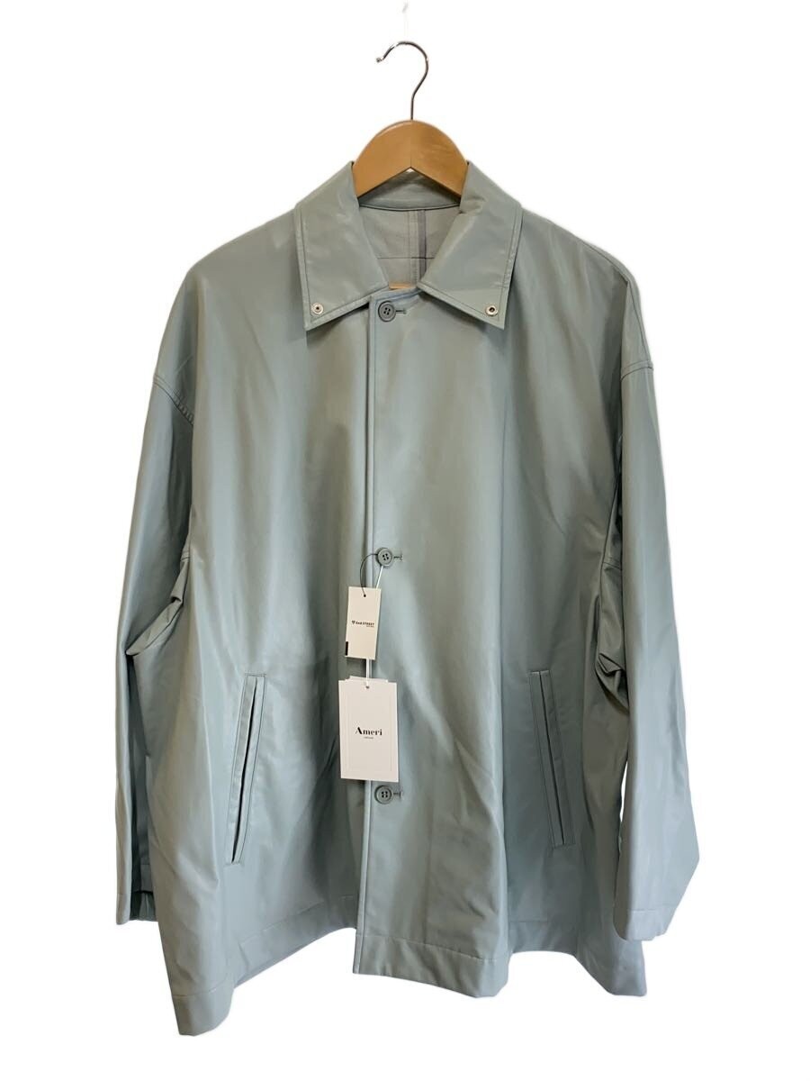 Ameri Leather Jacket Blouson/S/ Leather/Blu/Plain… - image 1