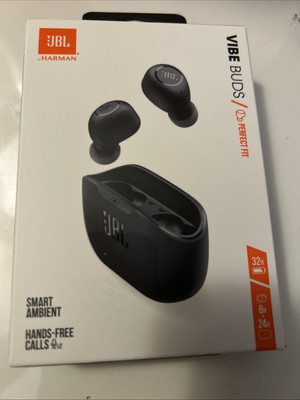 JBL Vibe Buds True Wireless In-Ear Headphones - Black (JBLVBUDSBLKAM)