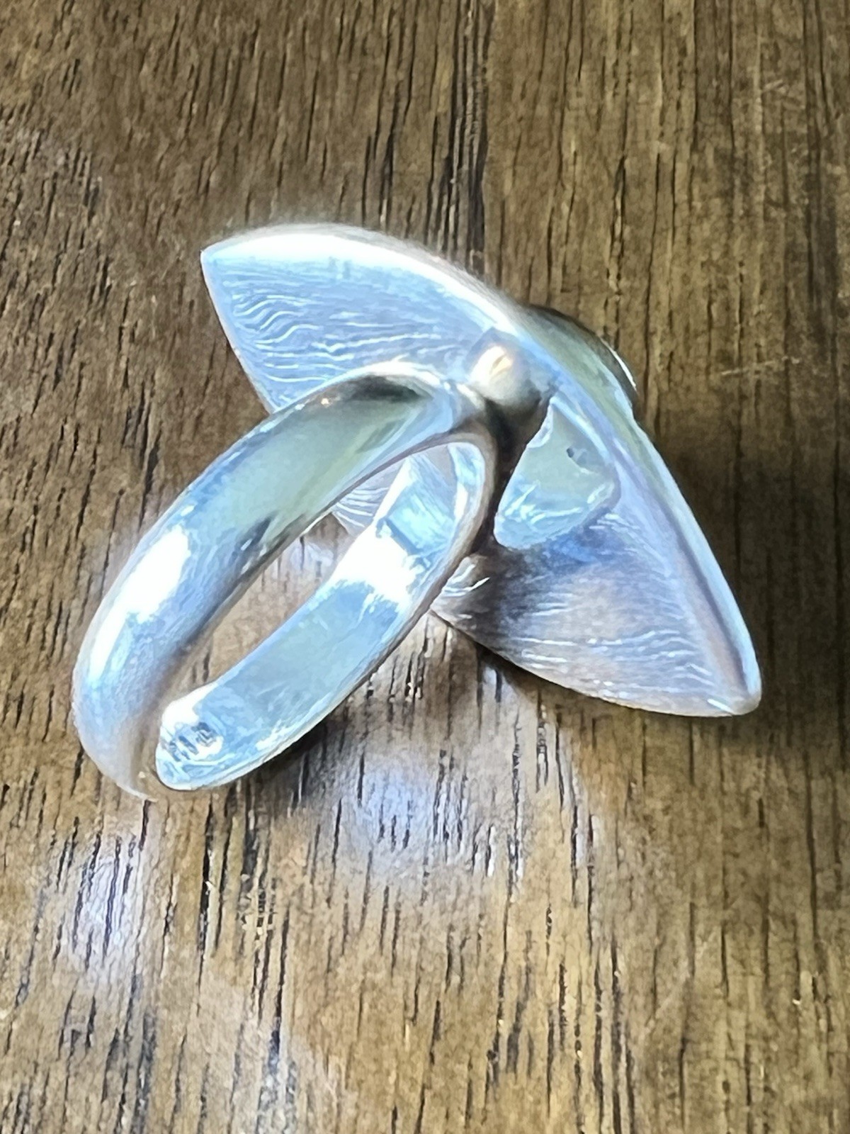 Artisan Crafted Sterling Silver Scroll Citrine Ri… - image 6