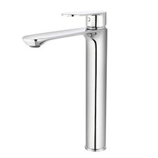 Mediterr neo Tall Single-Handle Single Hole Bathroom Faucet in Polished Chrome,