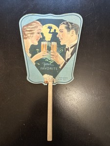 Vintage 1930’s Gluek’s Brewing Co. Minneapolis Minnesota MN Beer Advertising Fan