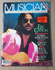 Vtg Musician Magazine # 43 May 1982  Clapton, Robbie Robertson & The Band ,Belew
