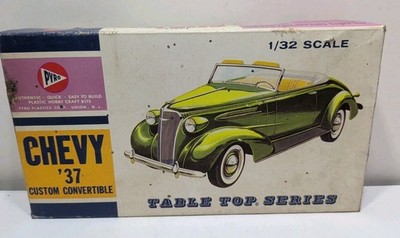  VINTAGE  Pyro Table Top Series Chevy 1937 Custom Convertible Model Kit BOX ONLY