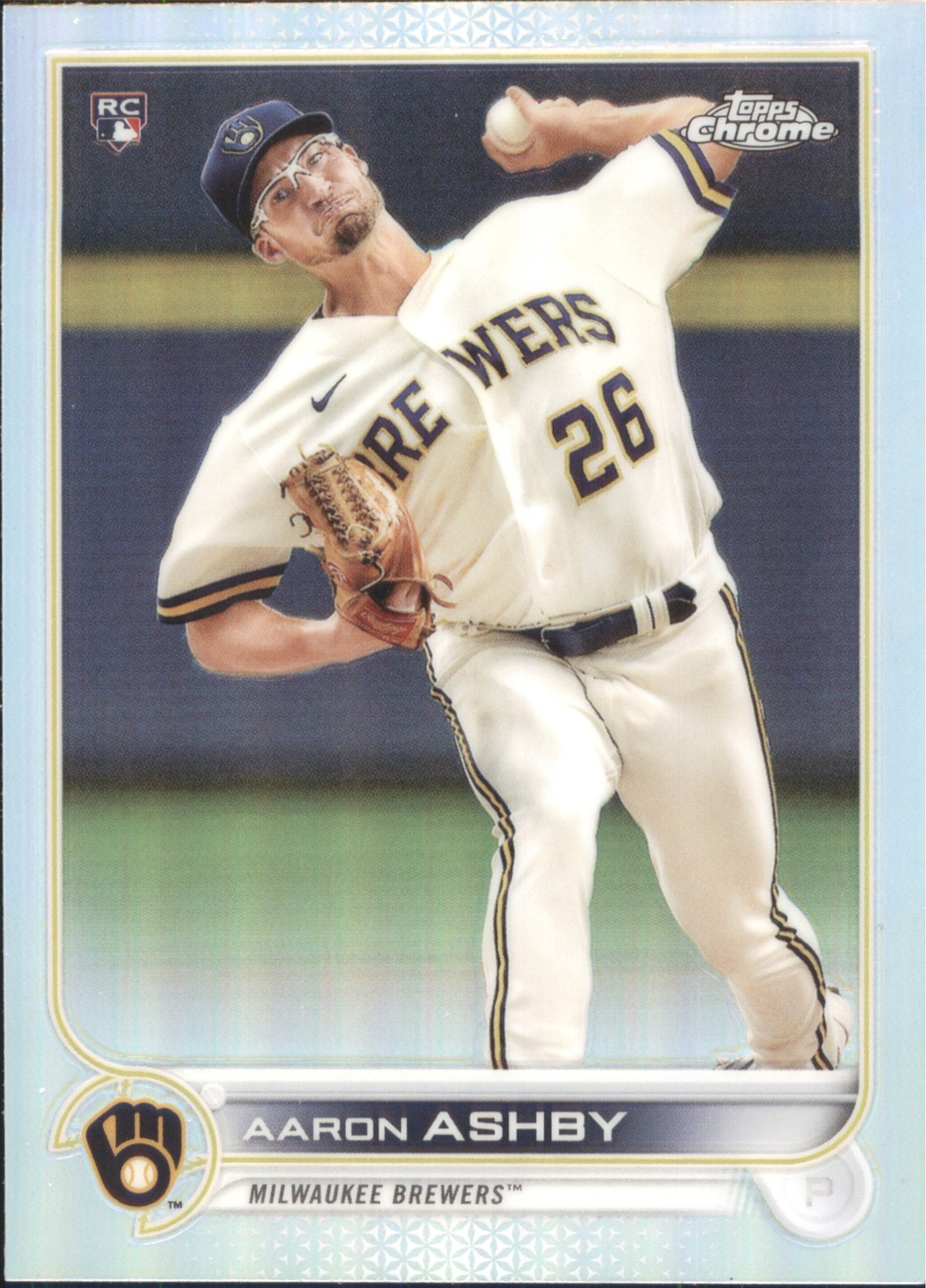 2022 Topps Chrome Refractor Parallel #80 Aaron Ashby Milwaukee Brewers