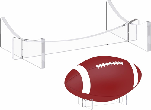 Fußball Ständer Halter, 2er Pack Acryl Display Ständer für Rugby Ball, Klar Gestell f