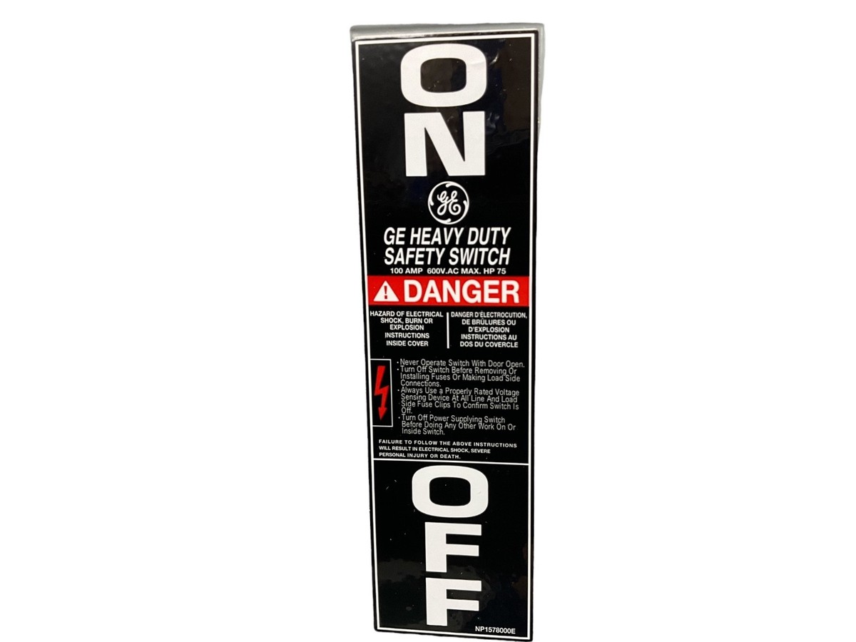 GE-ABB TH3363 Model 12 Safety Switch 100 Amp 600 Volt 3P3W Fusible