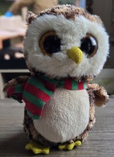 TY Beanie Babies Boo Boos Animal Plush Kids Soft Toy WISE THE OWL BIRD 6" VGC