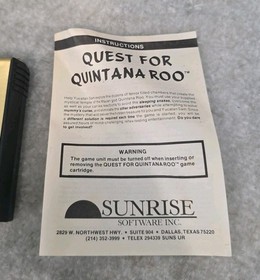 Colecovision Coleco - QUEST FOR QUINTANA ROO Gold Sunrise Variant  UnTested VHTF