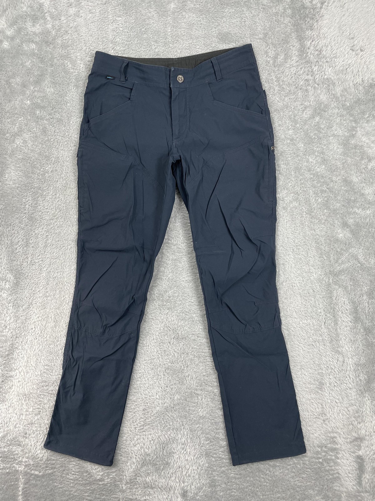 Kuhl Pants Mens 32x32 Blue Stretch Nylon Hiking Zip Pocket Outdoor Travel Casual