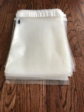 Uline 100Pc 10X13 Clear Resealable Self Seal Lip Tape Poly Plastic bags