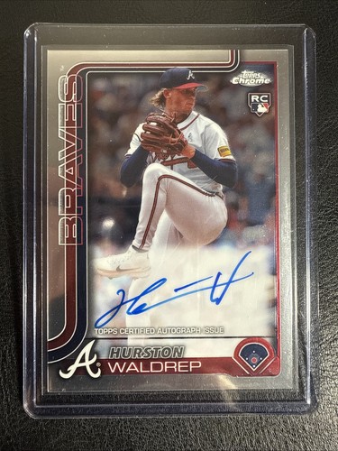 2025 Topps Chrome Rookie Auto - Hurston Waldrep Braves #RA-HW