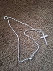 Sterling silver 925 cross and chain Italy — photo 4
