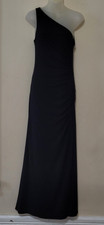 Laundry By Shelli Segal Formal Gown Size 6 Black Maxi Dress Sequins One Shoulder