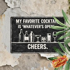 I Only Drink On Days Ending In Y Funny Home Bar Vintage Tin Metal Sign 8x12