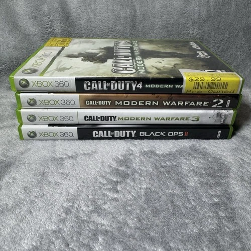 Xbox 360 -COD 4 Game Collection - 4MW-MW2-MW3-Black Ops 2 Tested